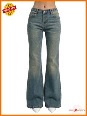 Flare Bell Bottom Jeans Wide Leg Stretchy Denim Pants